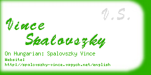 vince spalovszky business card